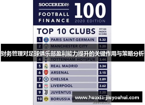 财务管理对足球俱乐部盈利能力提升的关键作用与策略分析 财务管理对足球俱乐部盈利能力提升的关键作用与策略分析